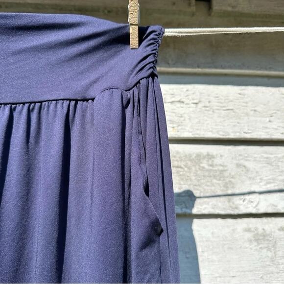 Fa TARSE Navy Soft harem, lightweight, pants, stretchy, soft pockets, plus size - Picture 3 of 9